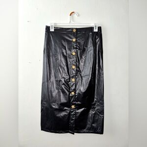 Leather black Skirt